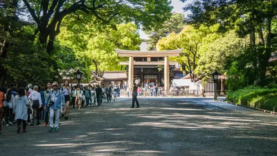 Meiji Shrine w Yoyogi Park w Tokio (Japonia) by Podróże Szczęściary