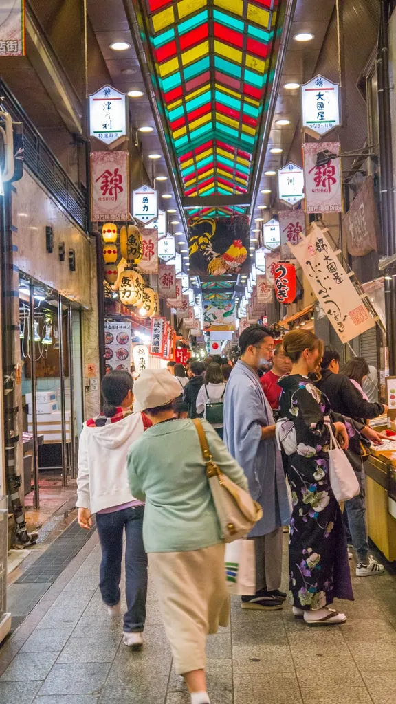 Nishiki Market w Kyoto (Japonia)