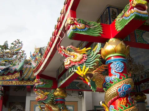 Chińskie świątynie w Chinatown w Bangkoku